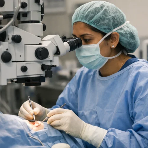 Cataract surgery at Samyak Drishti Eye Hospital South Bangalore